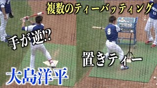 【中日残留】2019年 打率.312 大島洋平  数パターンのティーバッティング【中日ドラゴンズ】