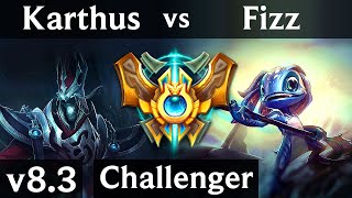 KARTHUS vs FIZZ (MID) // Korea Challenger // Patch 8.3