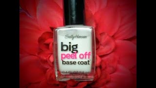 Sally Hansen Big Peel Off Base Coat Mini Review and Demo!!!!!