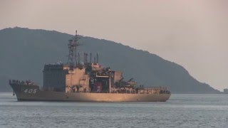 M160501B 海上自衛隊 潜水艦救難母艦『ちよだ』 由良港入港