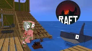 Monster School : RAFT CHALLENGE - Minecraft Animation