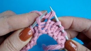 Континентальный метод Лицевая петля Урок 25 - Knitting for beginners Вязание спицами