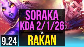 SORAKA & Lucian vs RAKAN & Twitch (SUPPORT) | KDA 2/1/26, 3100+ games | Korea Diamond | v9.24