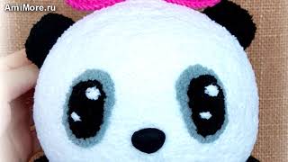Амигуруми: схема Малышарика Панды. Игрушки вязаные крючком. Free crochet patterns.