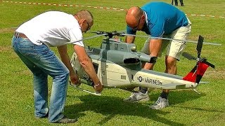 BELL UH-1Y HUEY XXXL HUGE RC TURBINE SCALE MODEL HELICOPTER FLIGHT DEMONSTRATION
