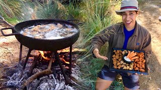 COCINANDO BONELESS EN EL MONTE