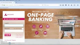 Axis Bank Internet Banking Personalized login id