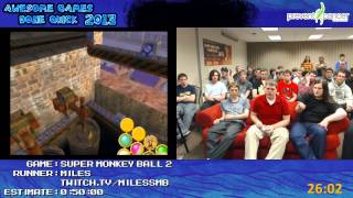 Super Monkey Ball 2 - Speed Run in 0:37:31 by Miles (Master Levels @ end) Live at AGDQ 2013 [GCN]