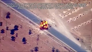 Estados Unidos difundió un video que muestra ataques contra EI en Siria e Irak