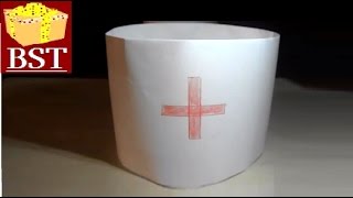 Как сделать самодельную медицинскую шапочку из бумаги А4 и скрепок?