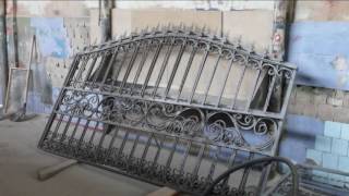 пескоструйная очистка ворот, забора и металлических деталей