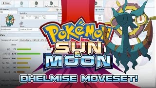 Dhelmise Moveset Guide! How to use Dhelmise! Pokemon Sun and Moon! w/ PokeaimMD!