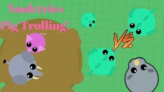 Mope.io Noob Attempts Pig Trolling + 1v1ing More 1v1's!