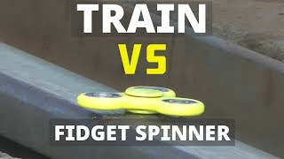 Fidget Spinner vs Train. Best Fidget Spinner Trick Ever