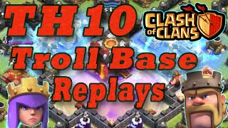 Clash of Clans: Town Hall 10 Troll Base (Defense Replays)