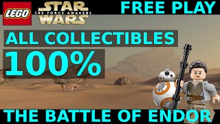 Lego Star Wars The Force Awakens - The Battle of Endor 100% - Gold Bricks + Collectibles Locations
