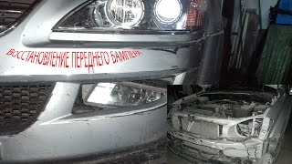Обзор Ssang Yong Kyron .Снятие переднего бампера.