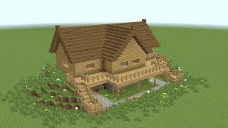 MINECRAFT: How to build wooden mansion