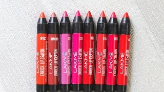Review Swatches Lakme Enrich Lip Crayons | ALL SHADES