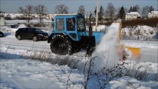 снегоочиститель ДЭМ 124 захват снега фрезой