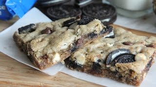 Cookies and Cream Oreo Blondies Recipe..For Cheat Day!