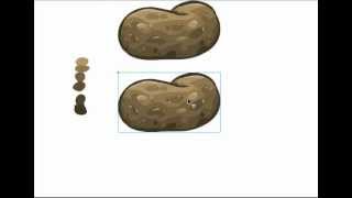 Как нарисовать картошку в стиле Fruit Ninja