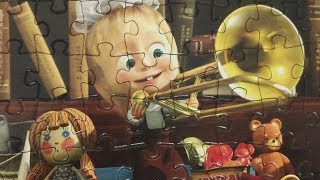 МАША И МЕДВЕДЬ собираем Пазлы для детей Маша играет на трубе | Merry Nika