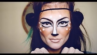 Олень.  Макияж для маскарада, как наносить правильно тени!
