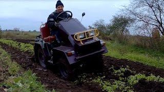 Стильный минитрактор из мотоблока МТЗ: пашем землю на зиму
