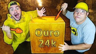 ESCAVANDO OURO GIGANTE COM RECOMPENSAS E SURPRESAS