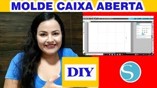 TUTORIAL: Aprenda a criar molde de CAIXA ABERTA no programa Studio da silhouette