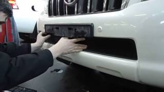 Установка защиты радиатора на Toyota LC Prado 150 black