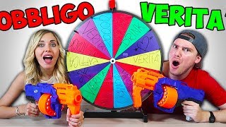 LA RUOTA dell' OBBLIGO o VERITÀ - La MIA RAGAZZA vs NERF Roulette