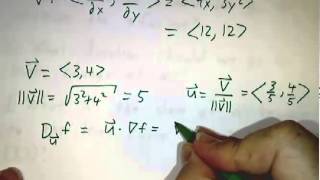 Worked problems on gradients and directional derivatives