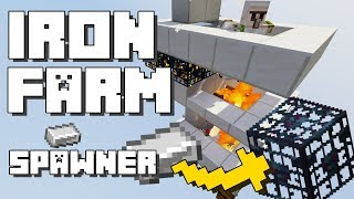 Minecraft: Iron Farm With Spawner 1.14+