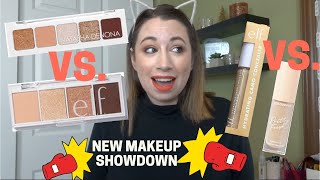 ELF BITE SIZED VS. N.D. MINI NUDE | ELF HYDRATING CAMO VS COLOURPOP PRETTY FRESH | Makeup Showdown