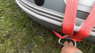 Как перевозить лодку на транцевых колесах (лодка GLADIATOR C330AL)