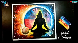Mahashivratri special drawing of Bhagwan shiv With oil pastels for beginners | #shivratri