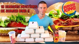 Je Mange 10 BURGERS MYSTÈRES de BURGER KING !! (#1 Food Tour Nantes)