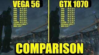 Batman Arkham Knight AMD RX VEGA 56 & GTX 1070 | 1080p - 1440p & 2160p FPS COMPARISON