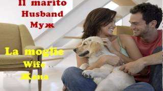 Итальянский язык - моя семья. English to italian - about family. La famiglia.