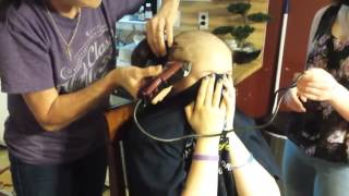 beautiful shy girl headshave