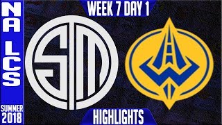 TSM vs GGS Highlights | NA LCS Summer 208 Week 7 Day 1 | Team Solomid vs Golden Guardians