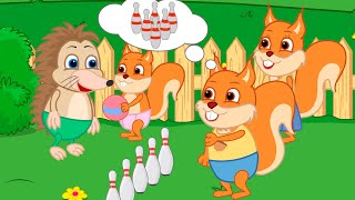 Famille d'Écureuil - Le Hérisson Aime Le Bowling Animé 2022 en Français