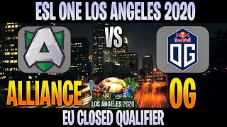 Alliance vs OG | Bo2 | Group EU Closed Qualifier ESL ONE LOS ANGELES | DOTA 2 LIVE | NO CASTER