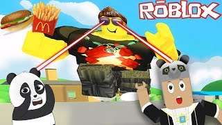 Yemek Topla ya da Öl! Aç Adamlardan Kaçış - Panda ile Roblox EAT or DIE