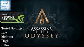 Assassin's Creed: Odyssey Benchmark - i7 7700HQ & GTX 1050Ti (Low vs. Medium vs. High vs. Ultra)