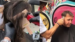 Barber Gives Free Haircuts To The Homeless To Give Them Confidence