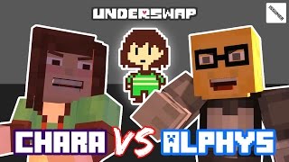 UNDERSWAP CHARA vs ALPHYS! Undertale Theme Minecraft Story Mode