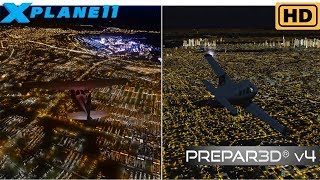 [P3D v4.1] vs [X-Plane 11] - Night Lighting